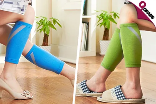 From QR19 Increase Blood Circulation with Pairs of Compression Calf Sleeves - Choose form 3 Fun Colors! (Up to QR198 Value)